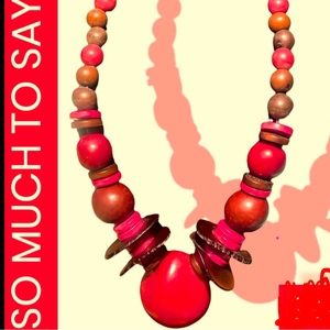 Gorgeous enriched with ethnicity artisan wooden beaded carved designed